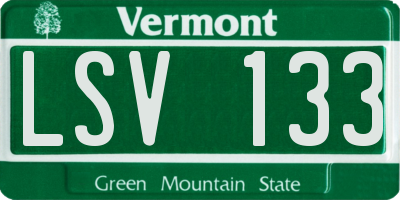 VT license plate LSV133