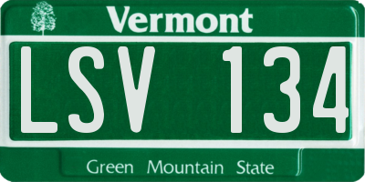 VT license plate LSV134