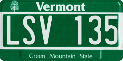 VT license plate LSV135