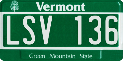 VT license plate LSV136