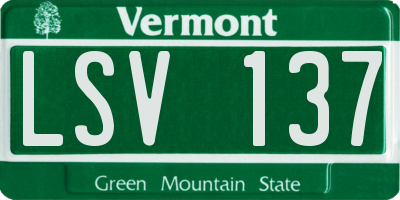 VT license plate LSV137
