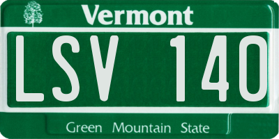 VT license plate LSV140