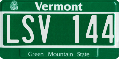 VT license plate LSV144