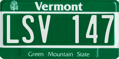 VT license plate LSV147