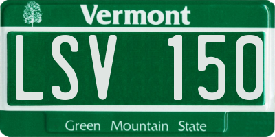 VT license plate LSV150