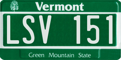 VT license plate LSV151