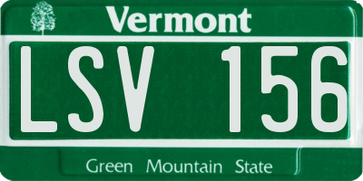 VT license plate LSV156