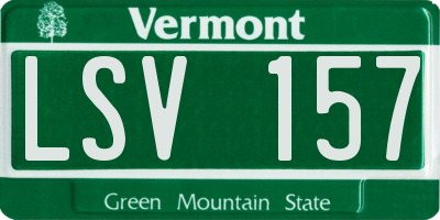 VT license plate LSV157