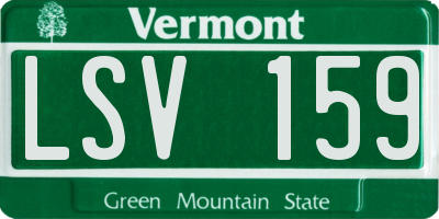 VT license plate LSV159