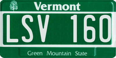 VT license plate LSV160