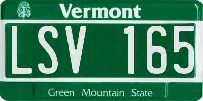 VT license plate LSV165