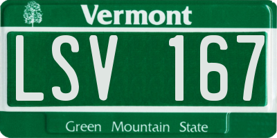 VT license plate LSV167