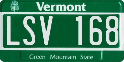 VT license plate LSV168