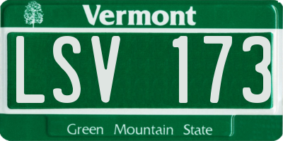 VT license plate LSV173