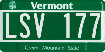 VT license plate LSV177