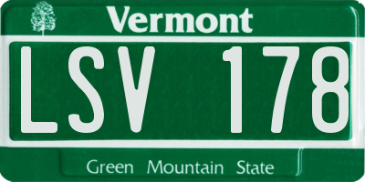 VT license plate LSV178