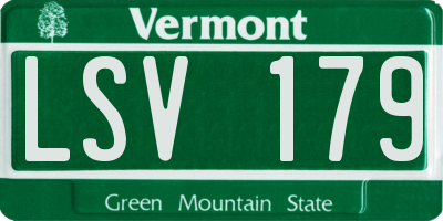 VT license plate LSV179