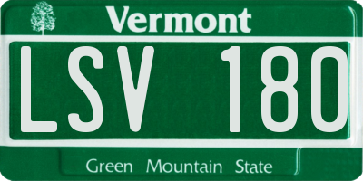 VT license plate LSV180