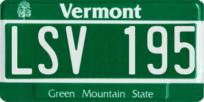 VT license plate LSV195