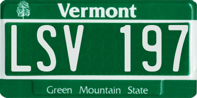 VT license plate LSV197