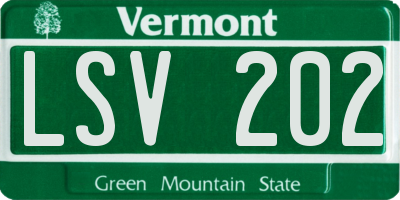 VT license plate LSV202