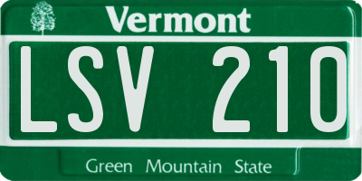 VT license plate LSV210