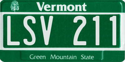 VT license plate LSV211