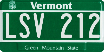 VT license plate LSV212