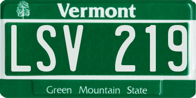 VT license plate LSV219