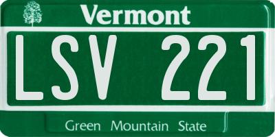 VT license plate LSV221