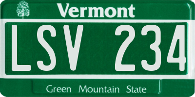 VT license plate LSV234