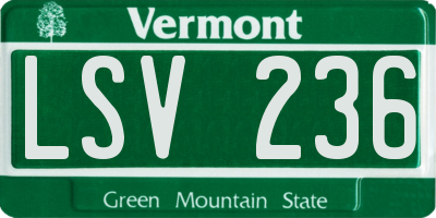 VT license plate LSV236