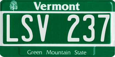 VT license plate LSV237