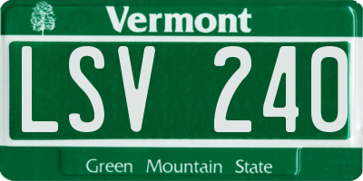 VT license plate LSV240