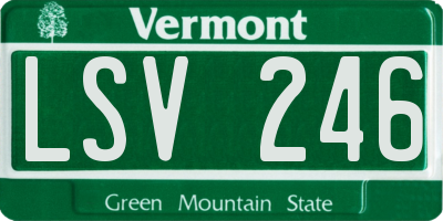 VT license plate LSV246