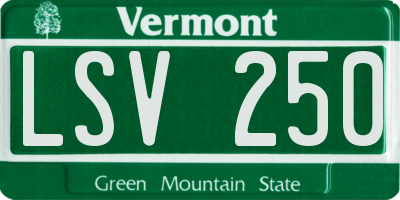 VT license plate LSV250
