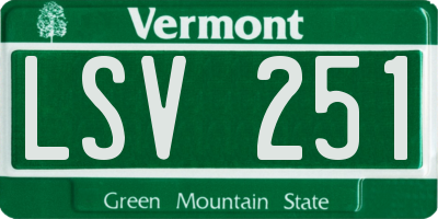VT license plate LSV251