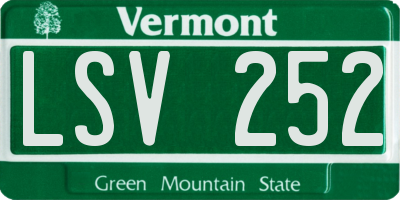 VT license plate LSV252