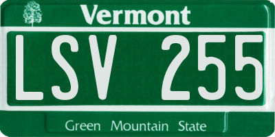 VT license plate LSV255
