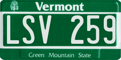 VT license plate LSV259