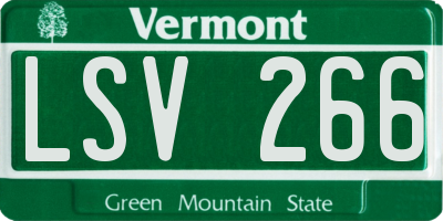 VT license plate LSV266