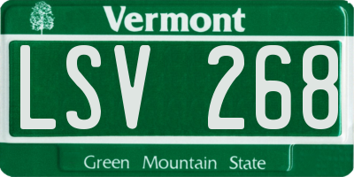 VT license plate LSV268