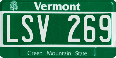 VT license plate LSV269