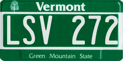 VT license plate LSV272