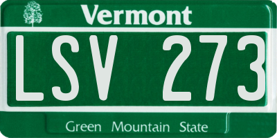 VT license plate LSV273