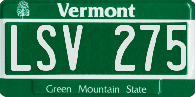 VT license plate LSV275