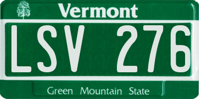 VT license plate LSV276