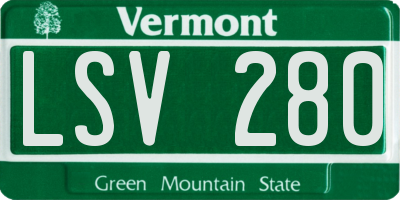 VT license plate LSV280