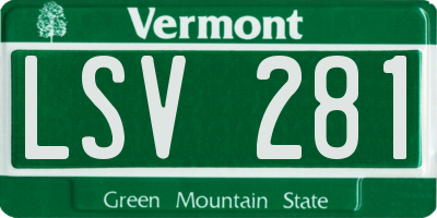 VT license plate LSV281