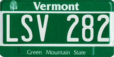 VT license plate LSV282
